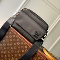 LOUIS VUITTON FASTLINE MESSENGER 23.5 IN DARK BROWN PATENT CALFSKIN