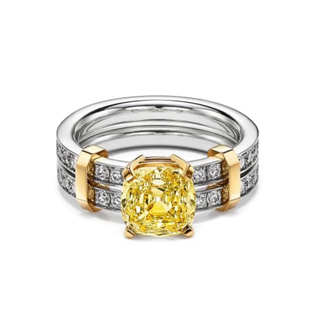 18K Tiffany Schlumberger Stone Ring