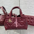 DIOR ALWAYS MINI 23 BAG IN BURGUNDY RED MACROCANNAGE CALFSKIN