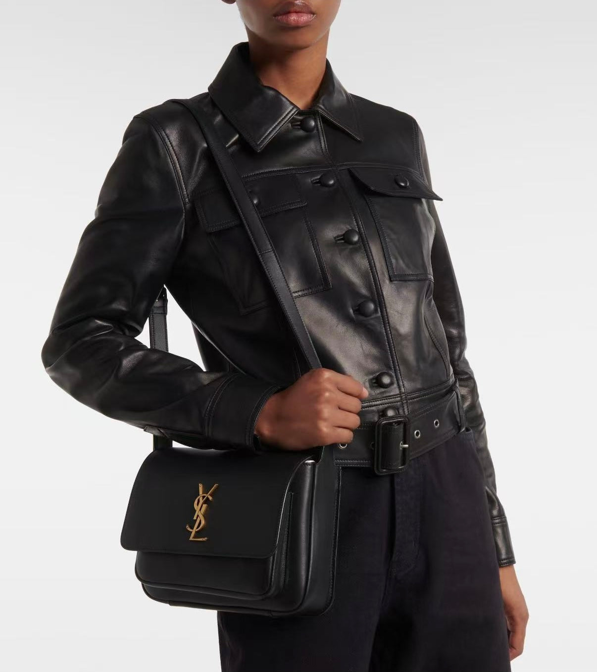 YSL 25S NIKI BABY 22 IN BLACK CALFSKIN GOLD HARDWRE