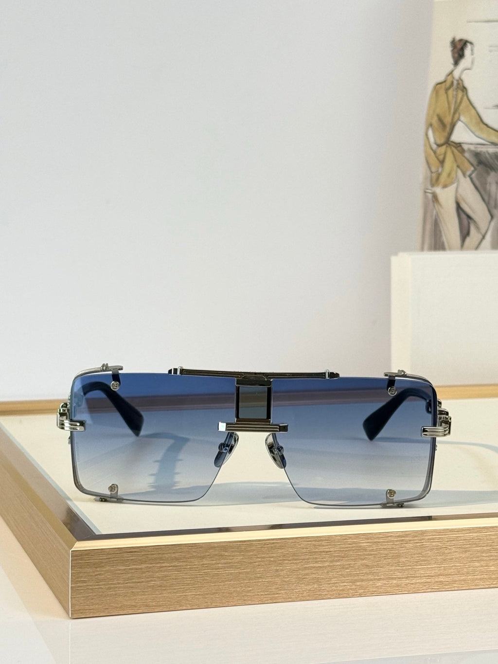 Balmain BPS-271-63//BLK-GLD Sunglasses
