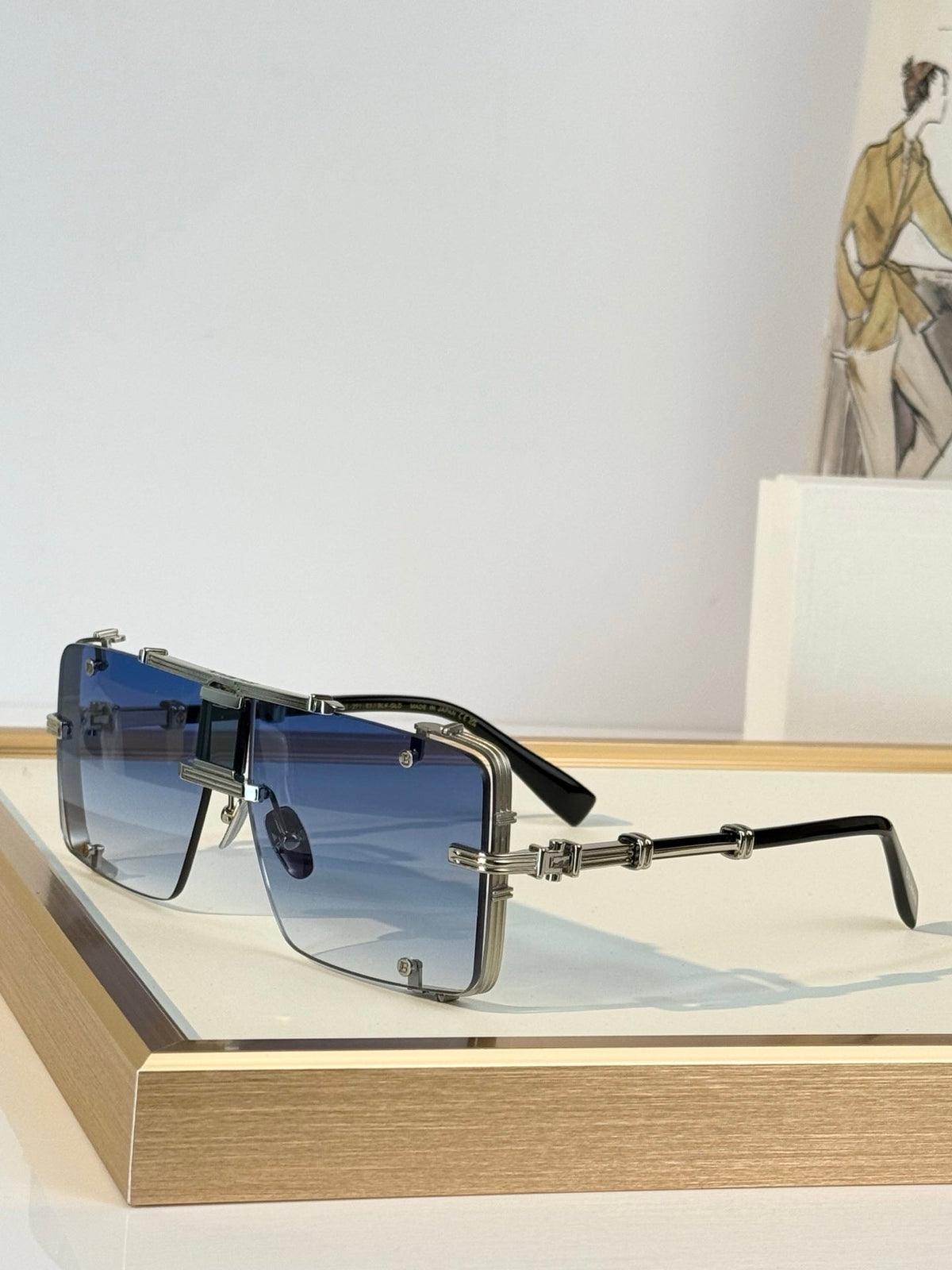Balmain BPS-271-63//BLK-GLD Sunglasses